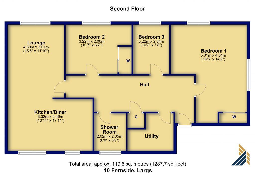 10 Fernside, Brisbane Street, Largs, KA30 8QG floorplan
