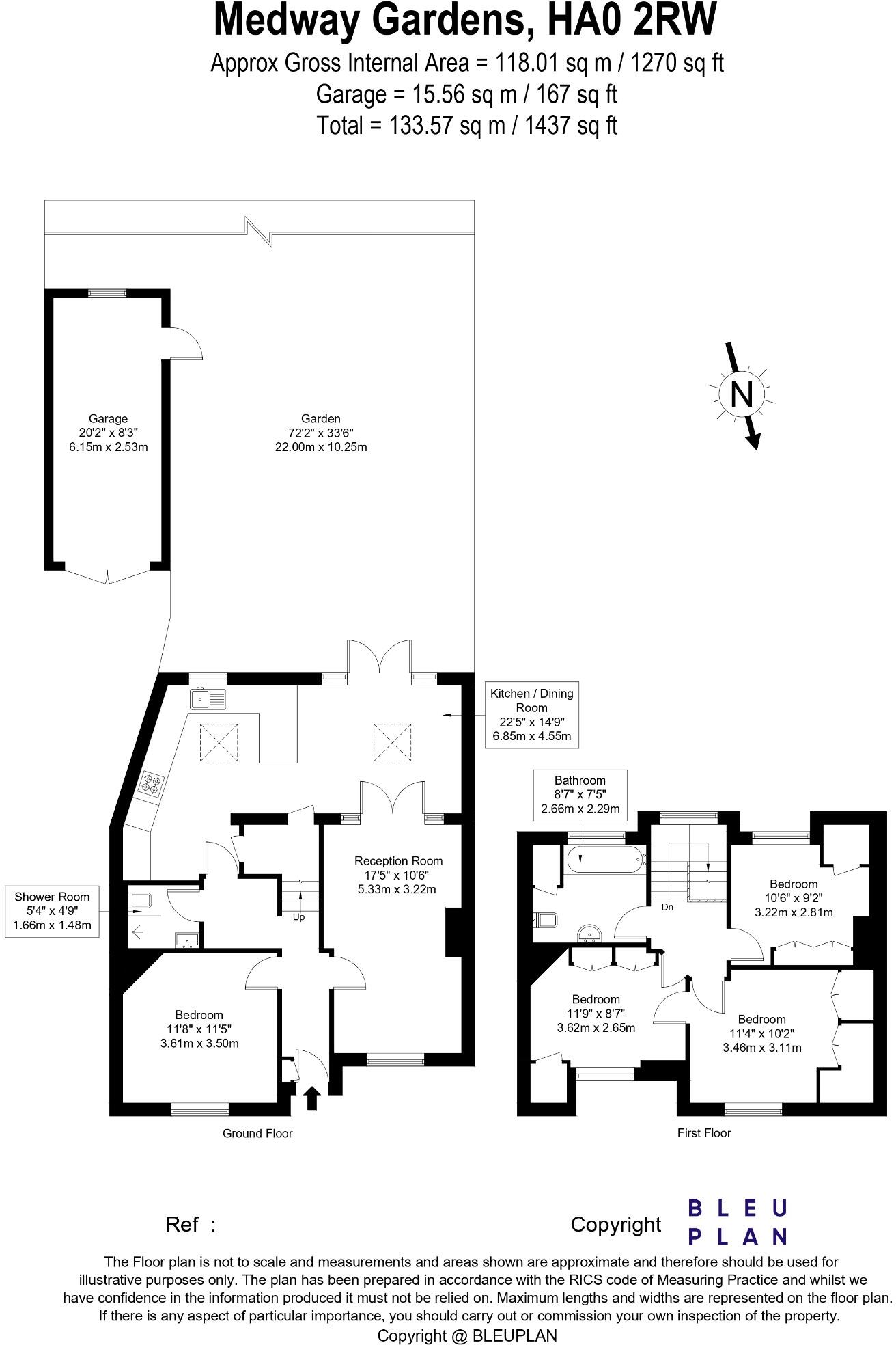 Medway Gardens, Wembley, Middlesex, HA0 2RW floorplan