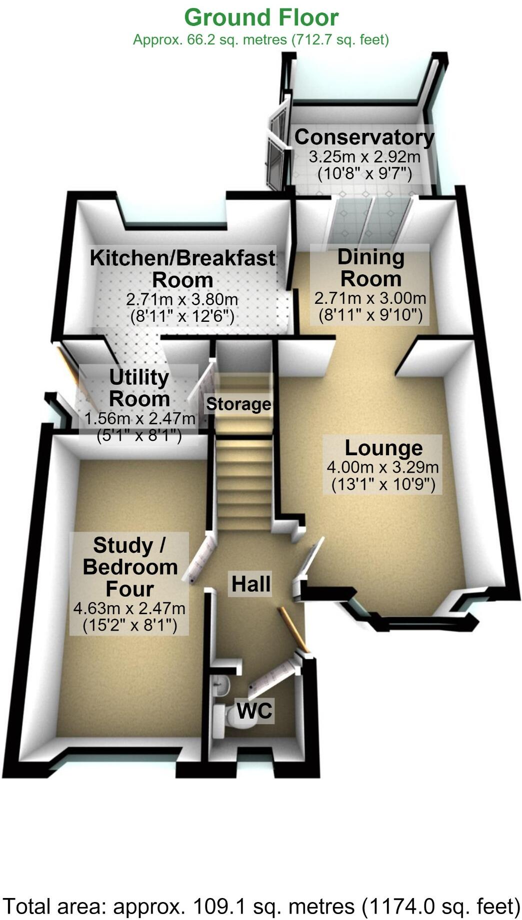 Winter Hill Close, Grimsargh, Lancs.  PR2 floorplan
