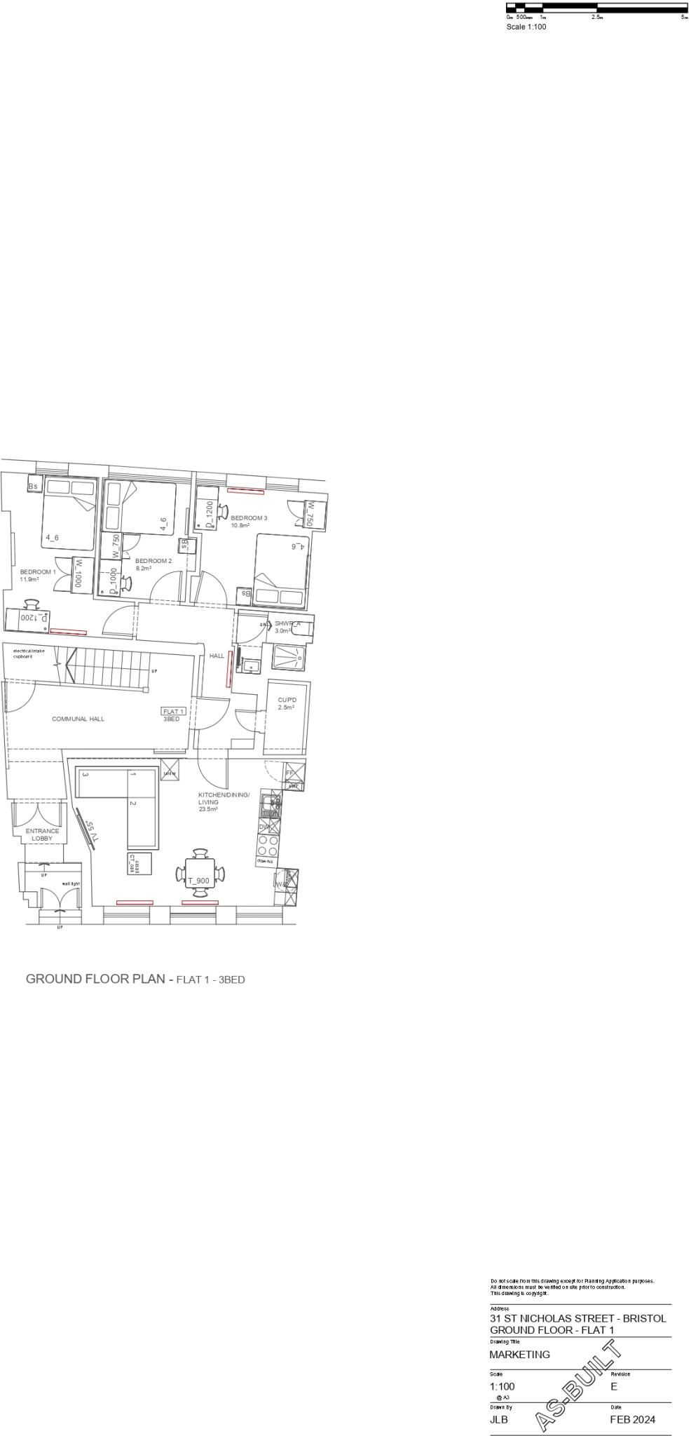 Flat 1, 31, St Nicholas Street BS1 1TP floorplan