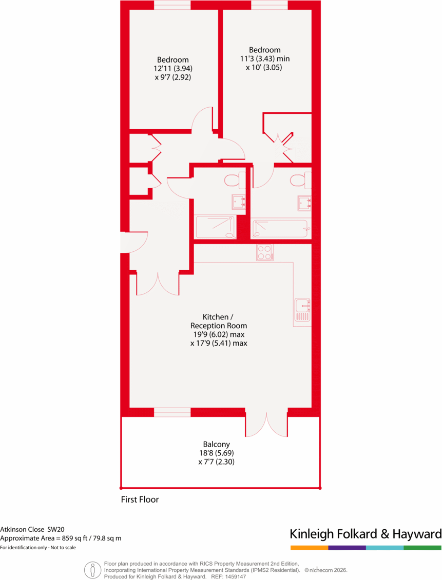 Atkinson Close, Wimbledon, London, SW20 floorplan