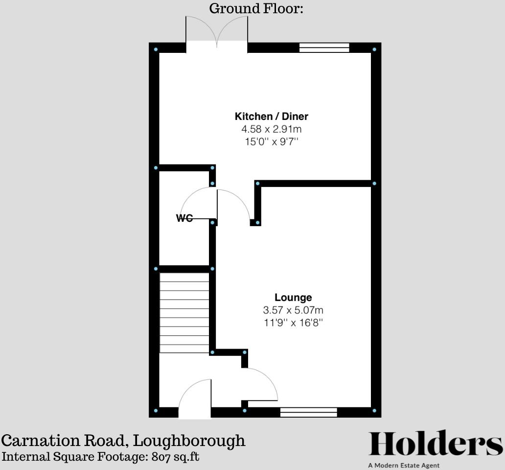 Carnation Road, Loughborough floorplan