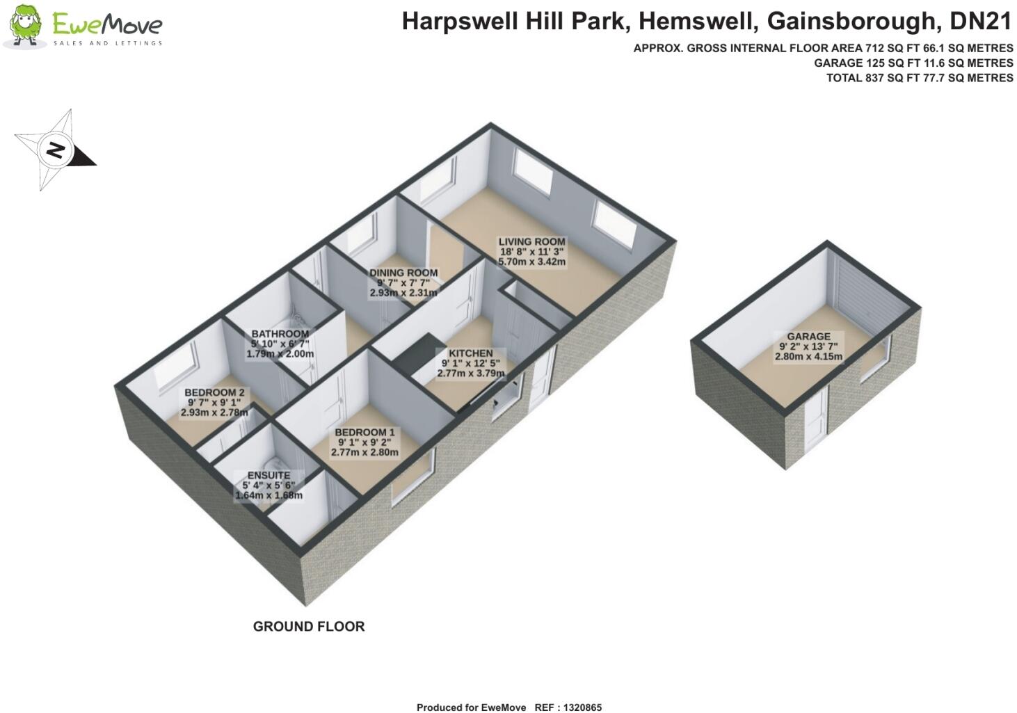Harpswell Hill Park, Hemswell, Gainsborough, Lincolnshire, DN21 floorplan