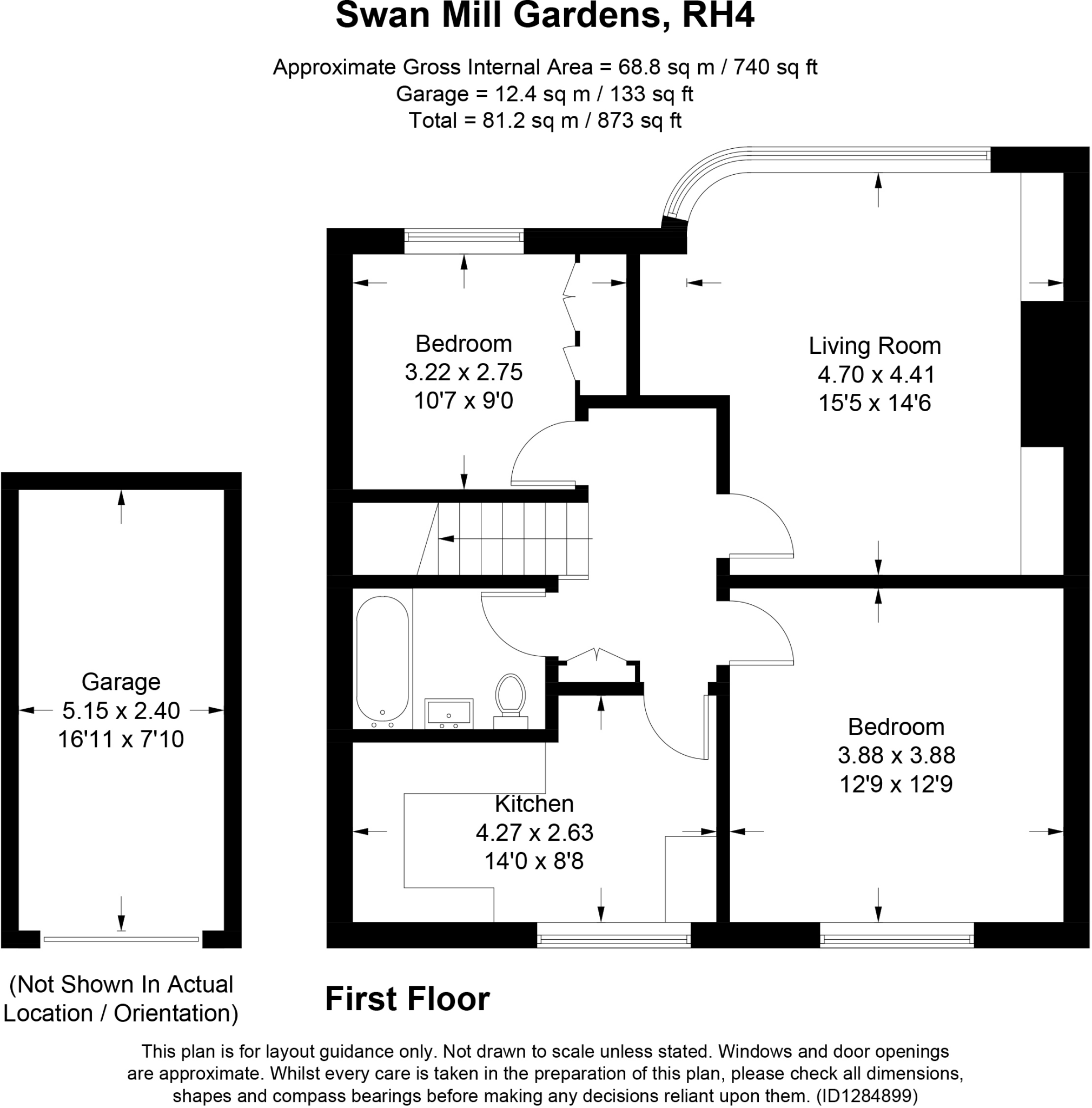 Swan Mill Gardens, Pixham floorplan