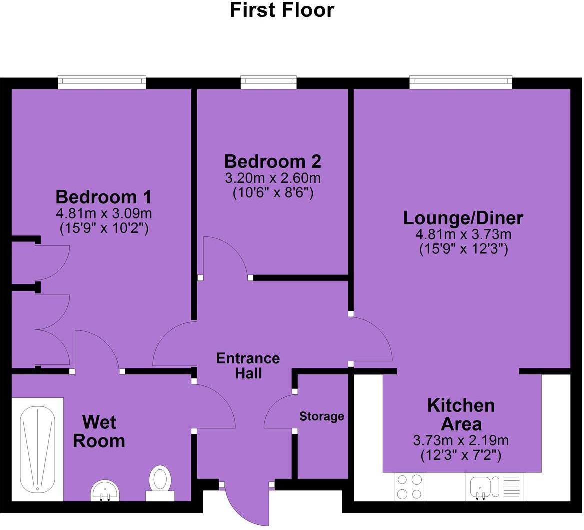 Shrewsbury Street, Old Trafford floorplan
