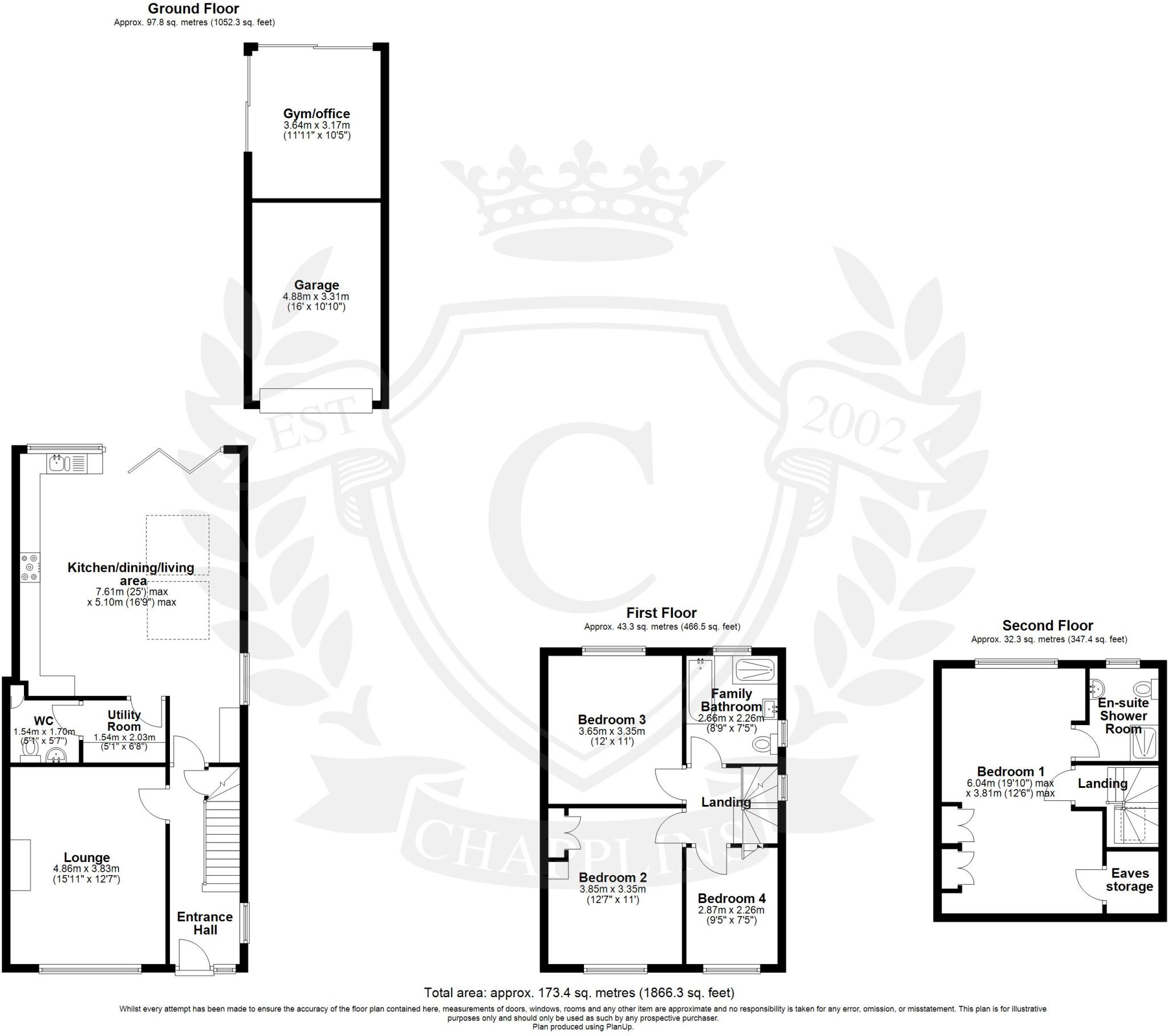 Romsey Avenue, Fareham, Hampshire, PO16 floorplan