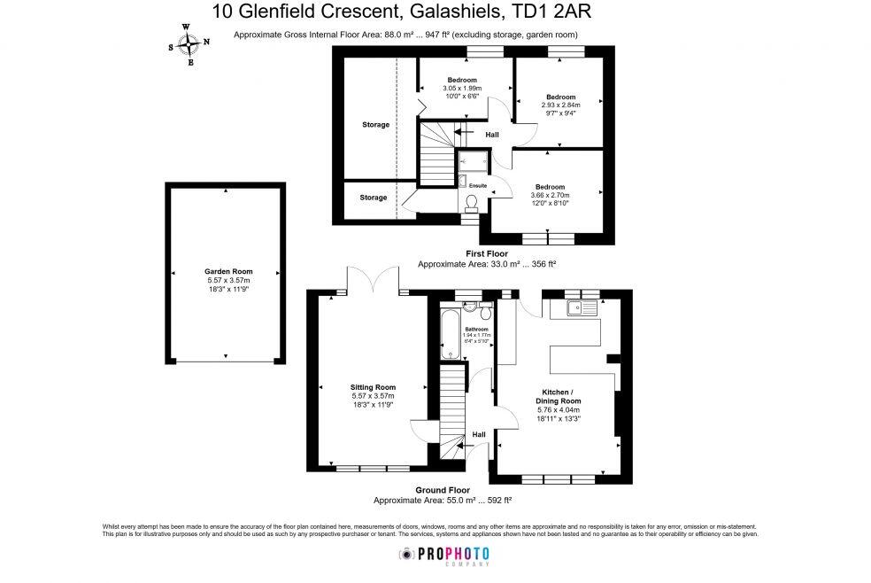 10 Glenfield Crescent, Galashiels, TD1 2AR floorplan