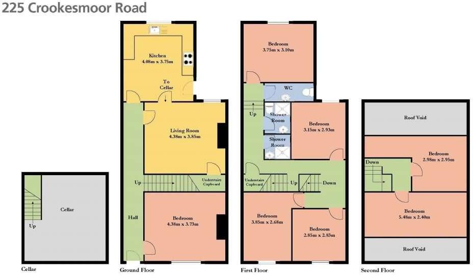 225 Crookesmoor Road, Crookesmoor, S6 3FQ floorplan