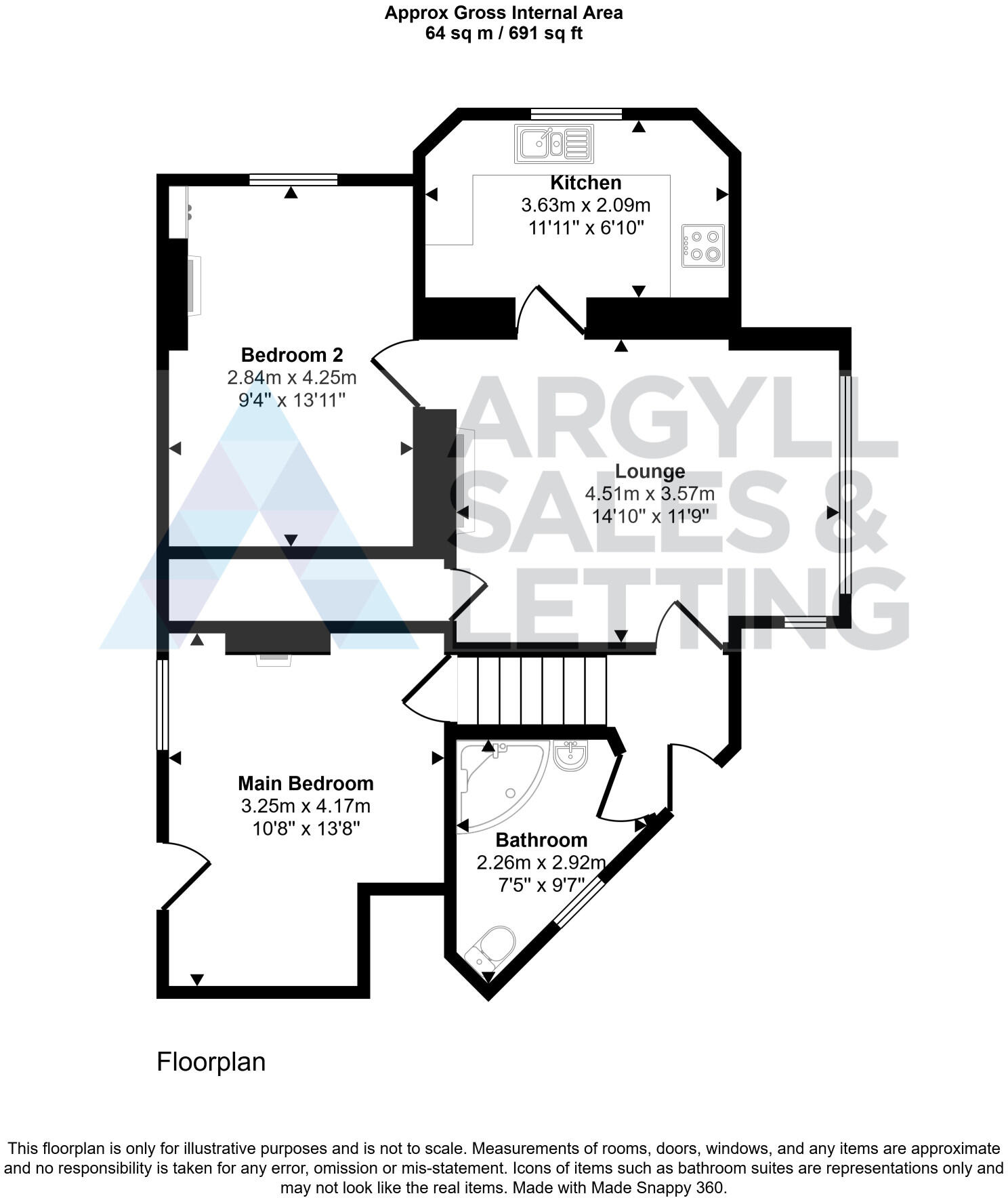 Gardeners Cottage, Blairmore, Dunoon, Argyll, PA23 floorplan