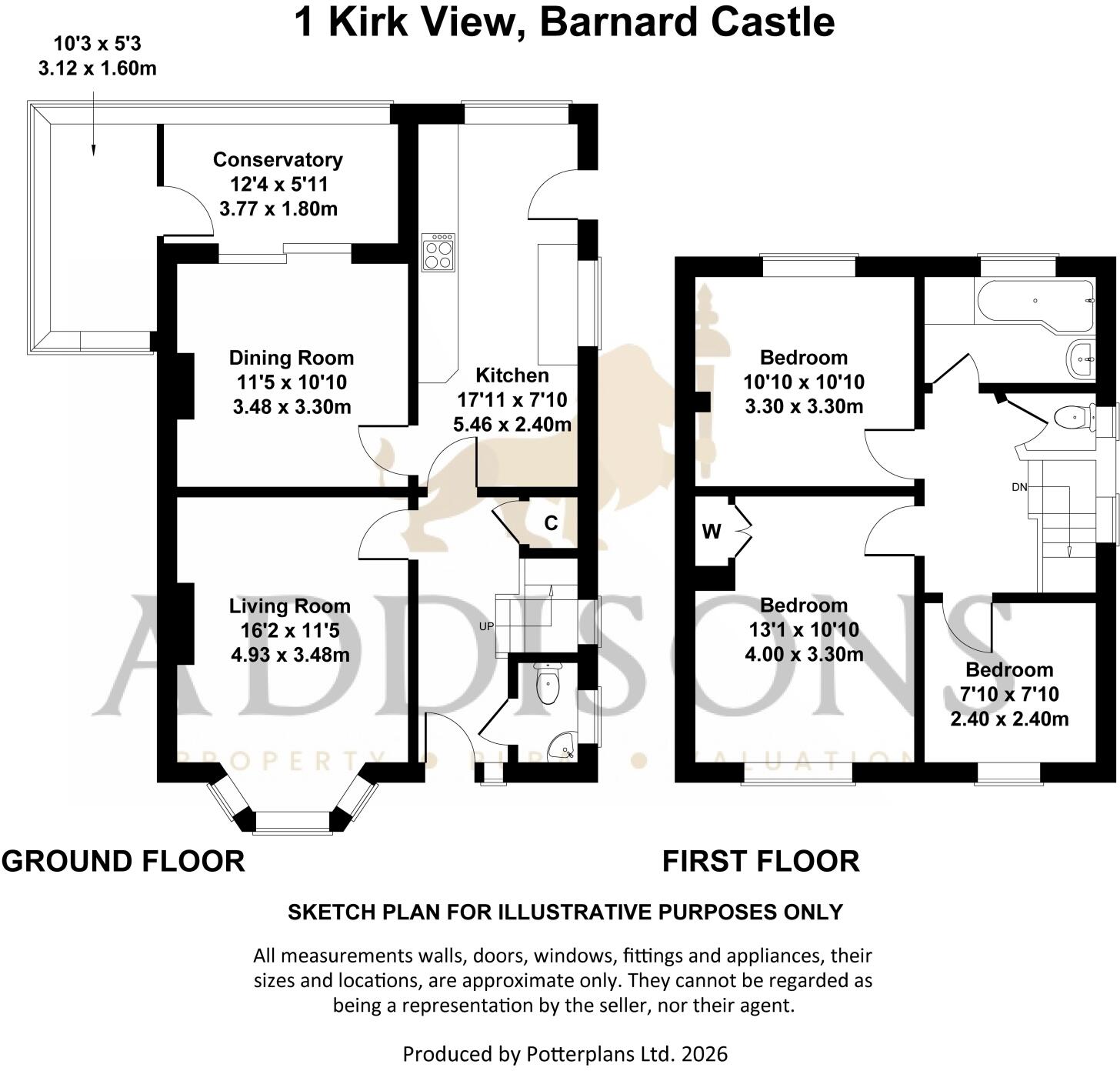 Kirk View, Barnard Castle, County Durham, DL12 floorplan