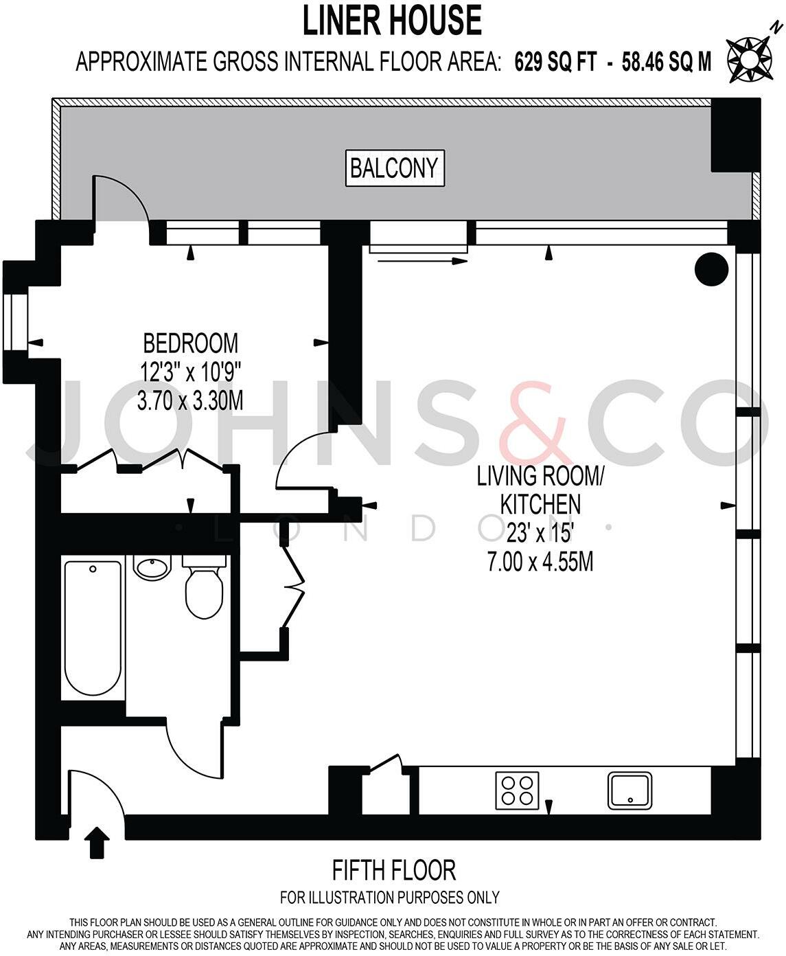 Liner House, Royal Wharf, London, E16 floorplan