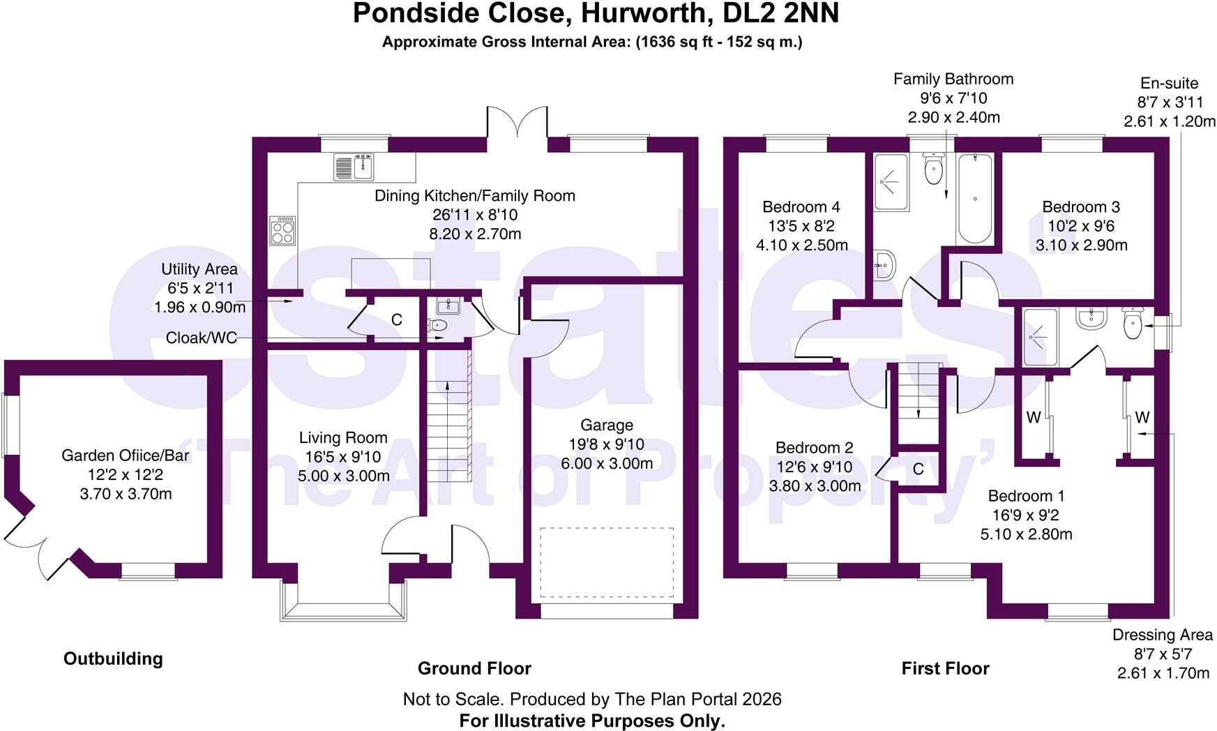 Pondside Close, Hurworth, DL2 2NN. floorplan