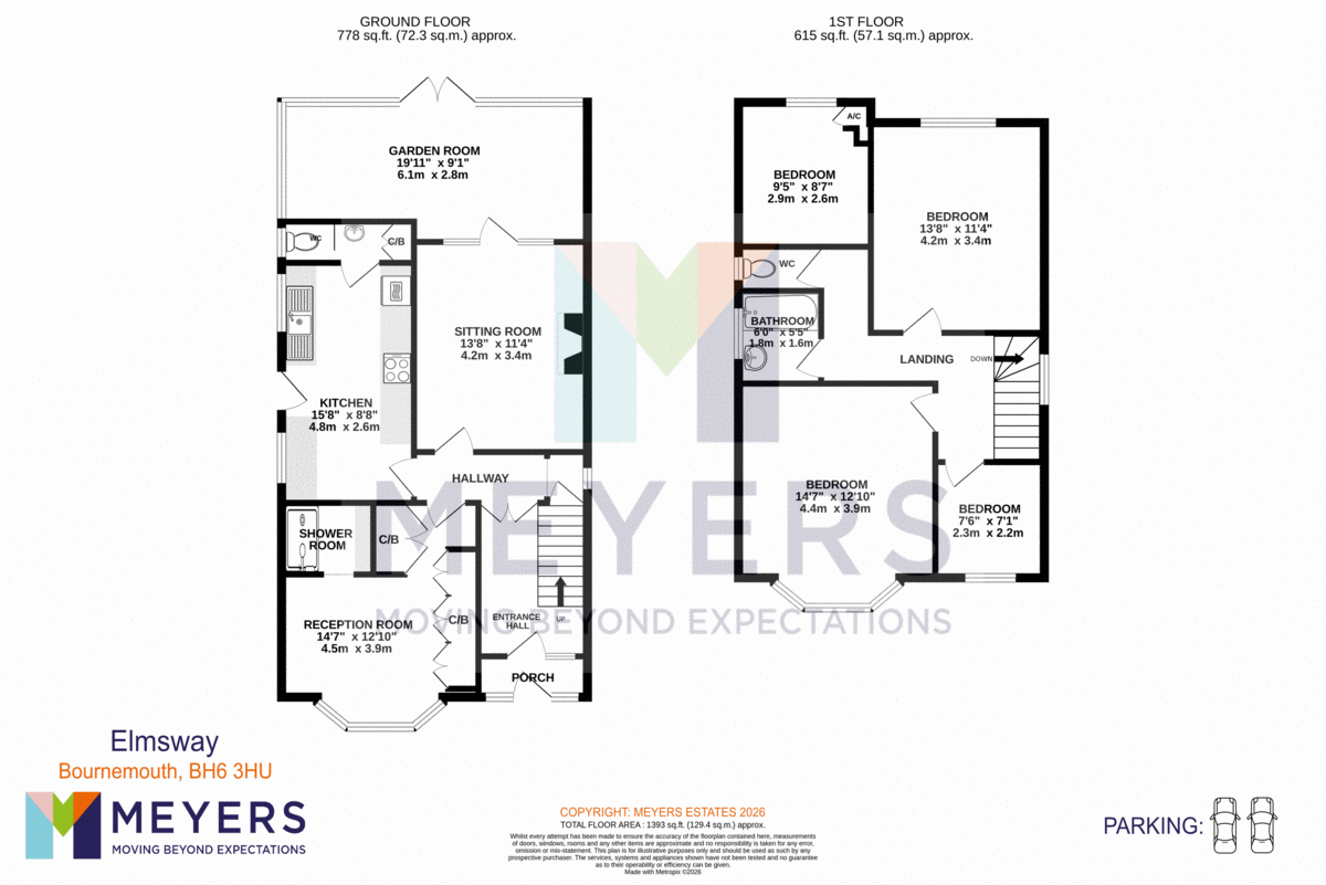 Elmsway, Bournemouth, BH6 3 floorplan