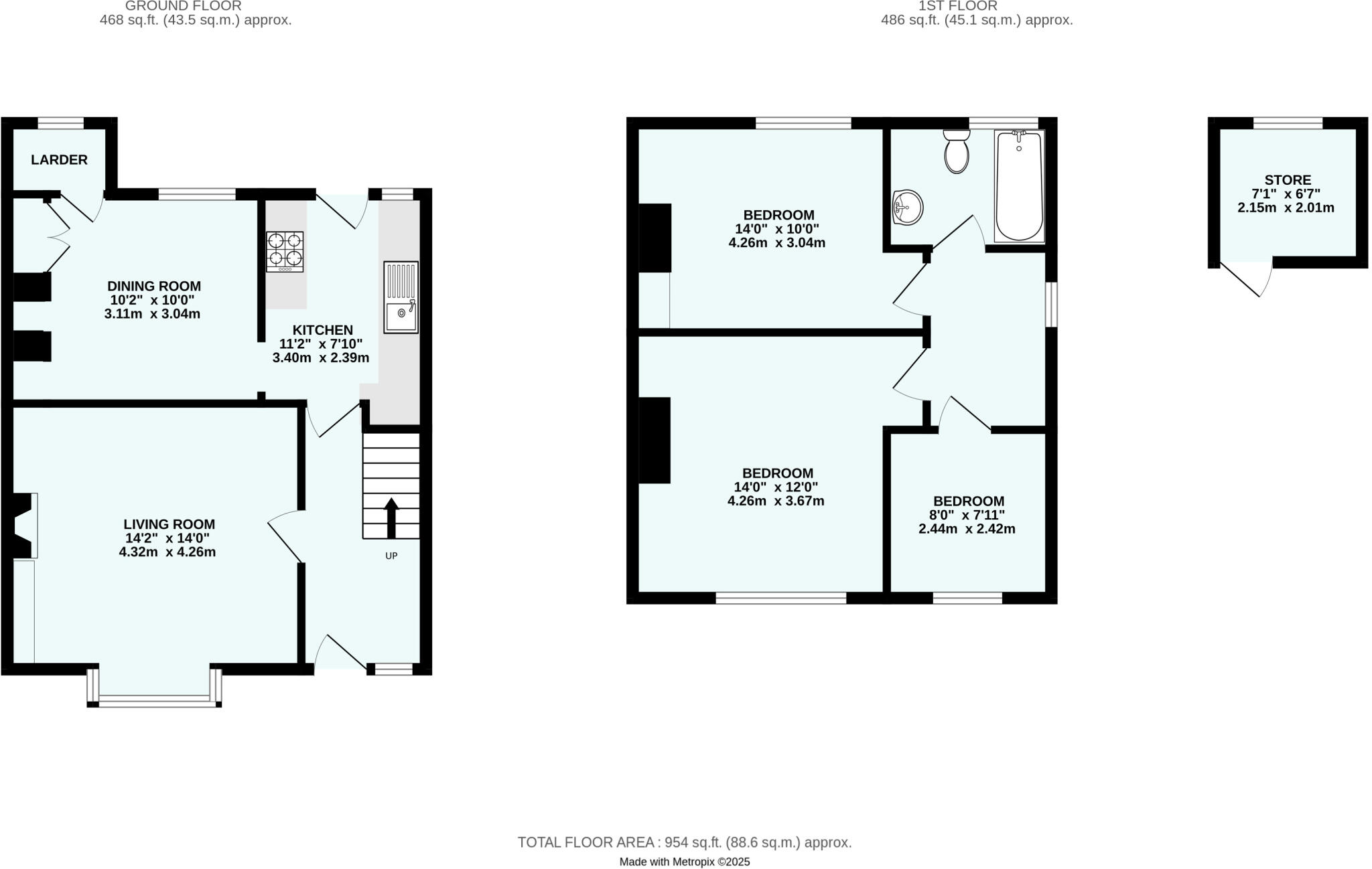 Clapps Lane, Beer, Seaton floorplan