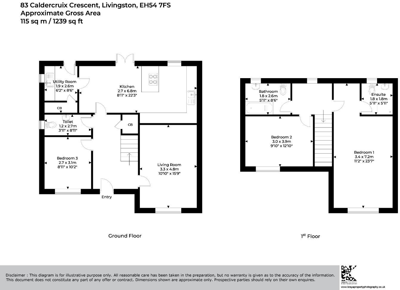 Caldercruix Crescent, Livingston, EH54 floorplan
