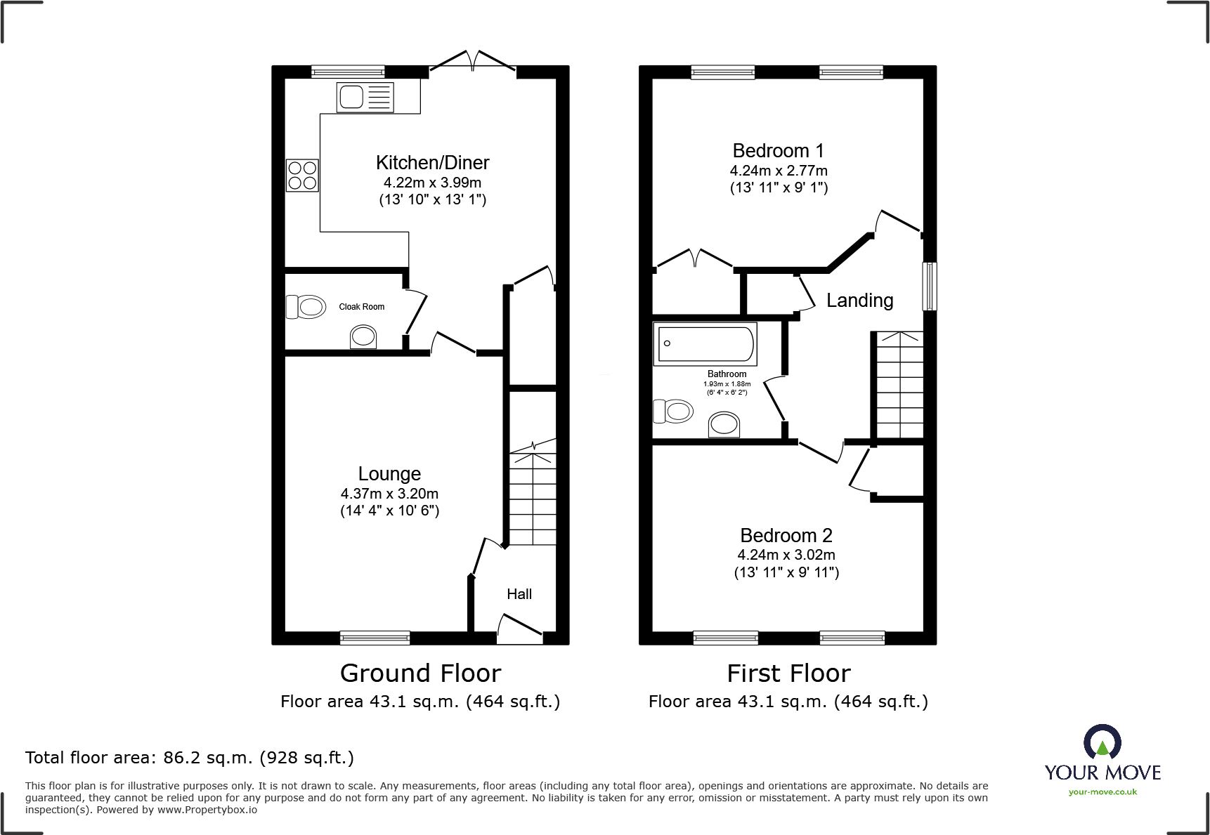 Coltman Close, Stapenhill, Burton Upon Trent, Staffordshire, DE15 floorplan