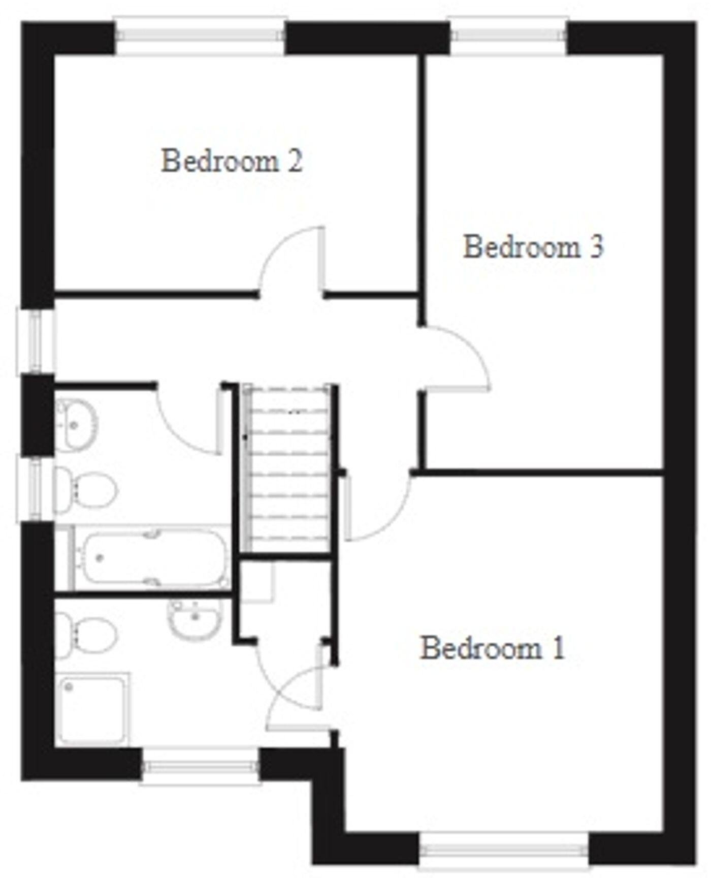 Llanmoor Homes Site Tondu, Bridgend, CF32 floorplan