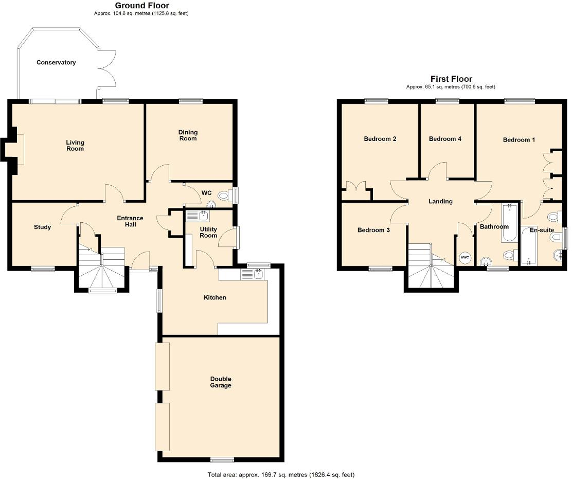 5, Orchard Close, Kingsland, Leominster, Herefordshire, HR6 9QS floorplan