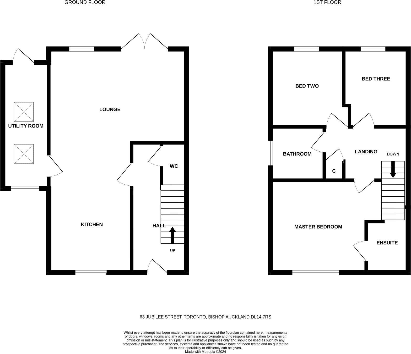Jubilee Street, Toronto, Bishop Auckland, DL14 floorplan