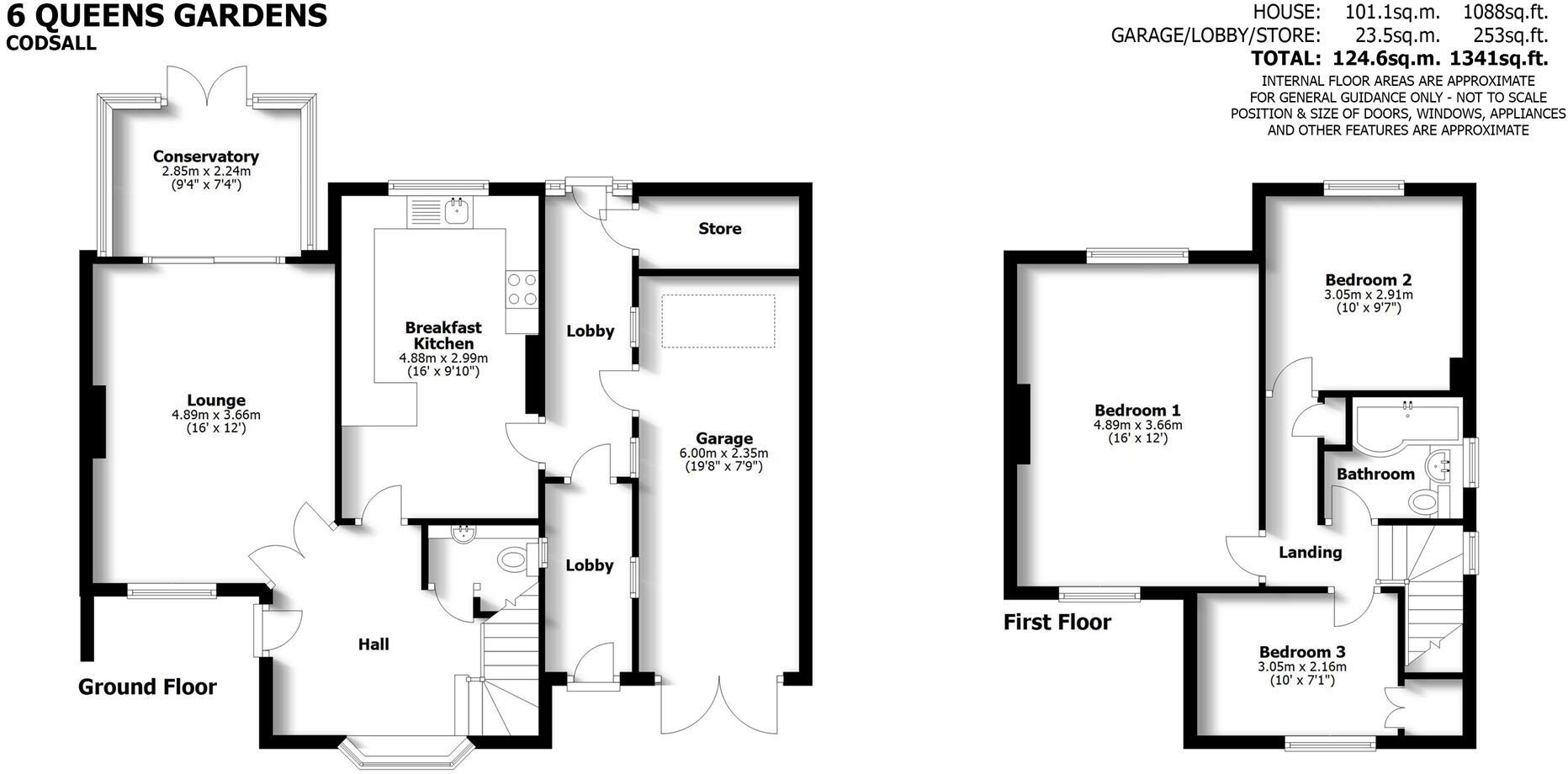 6 Queens Gardens, Codsall, Wolverhampton, WV8 2EP floorplan