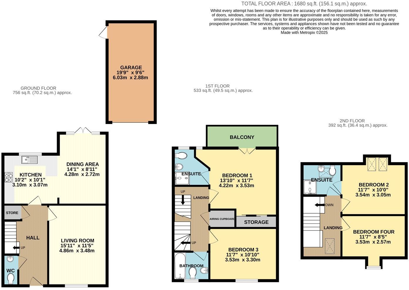 Bridge Farm Close, Mildenhall, Bury St. Edmunds, Suffolk, IP28 floorplan