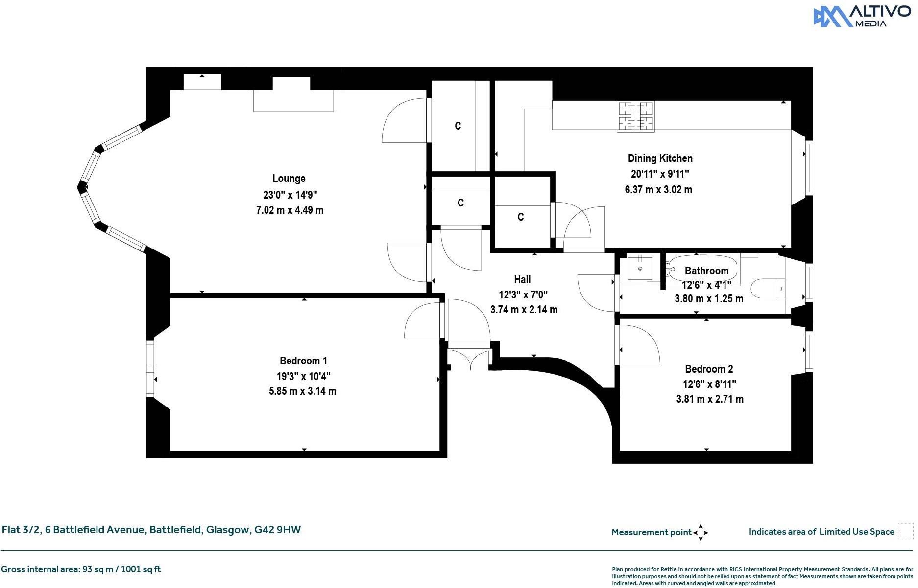 Battlefield Avenue, Battlefield, Glasgow floorplan