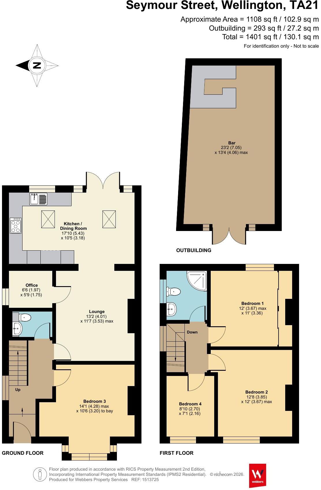 Seymour Street, Wellington, Somerset, TA21 floorplan