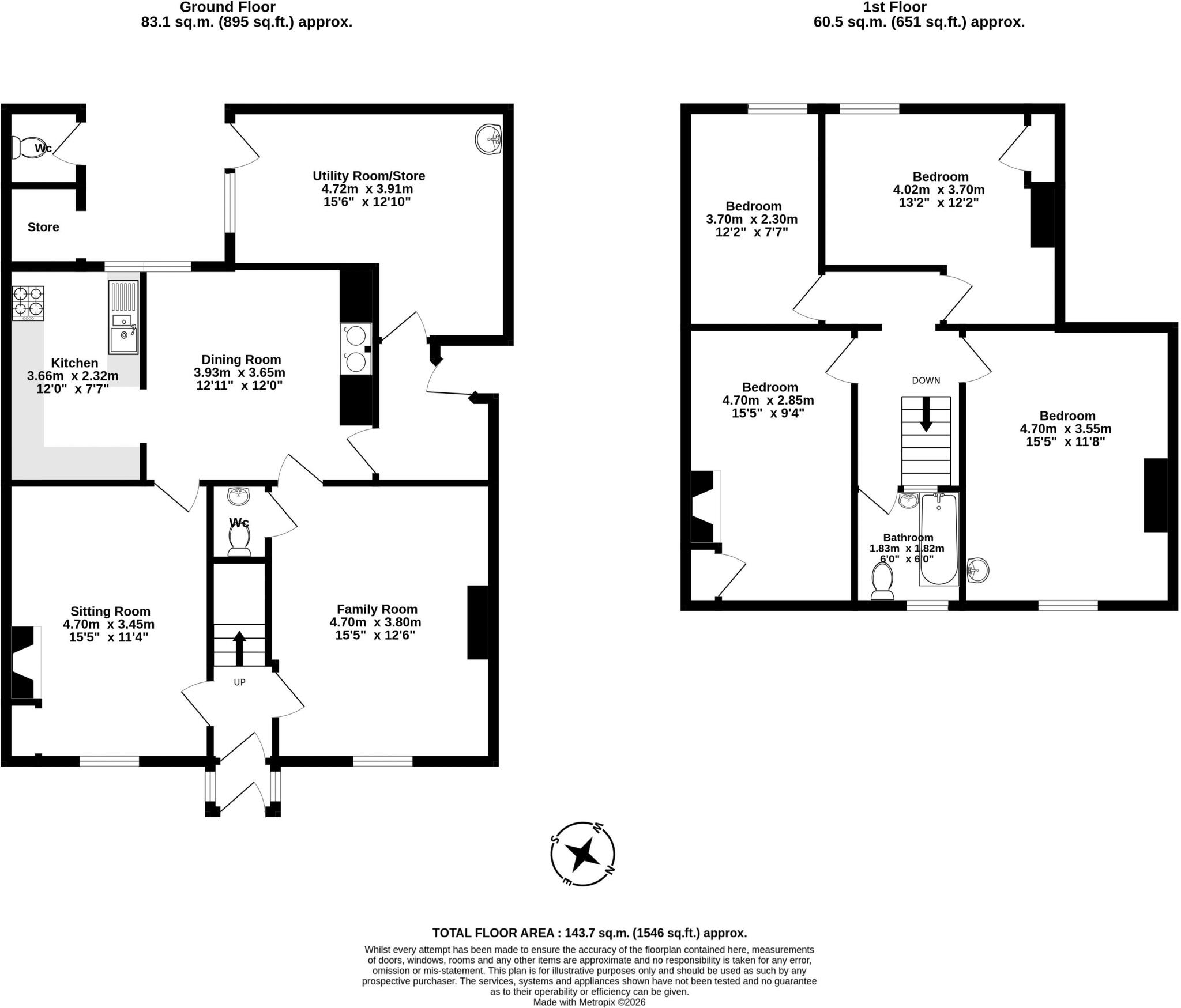 1 North Street, Newton Abbot floorplan