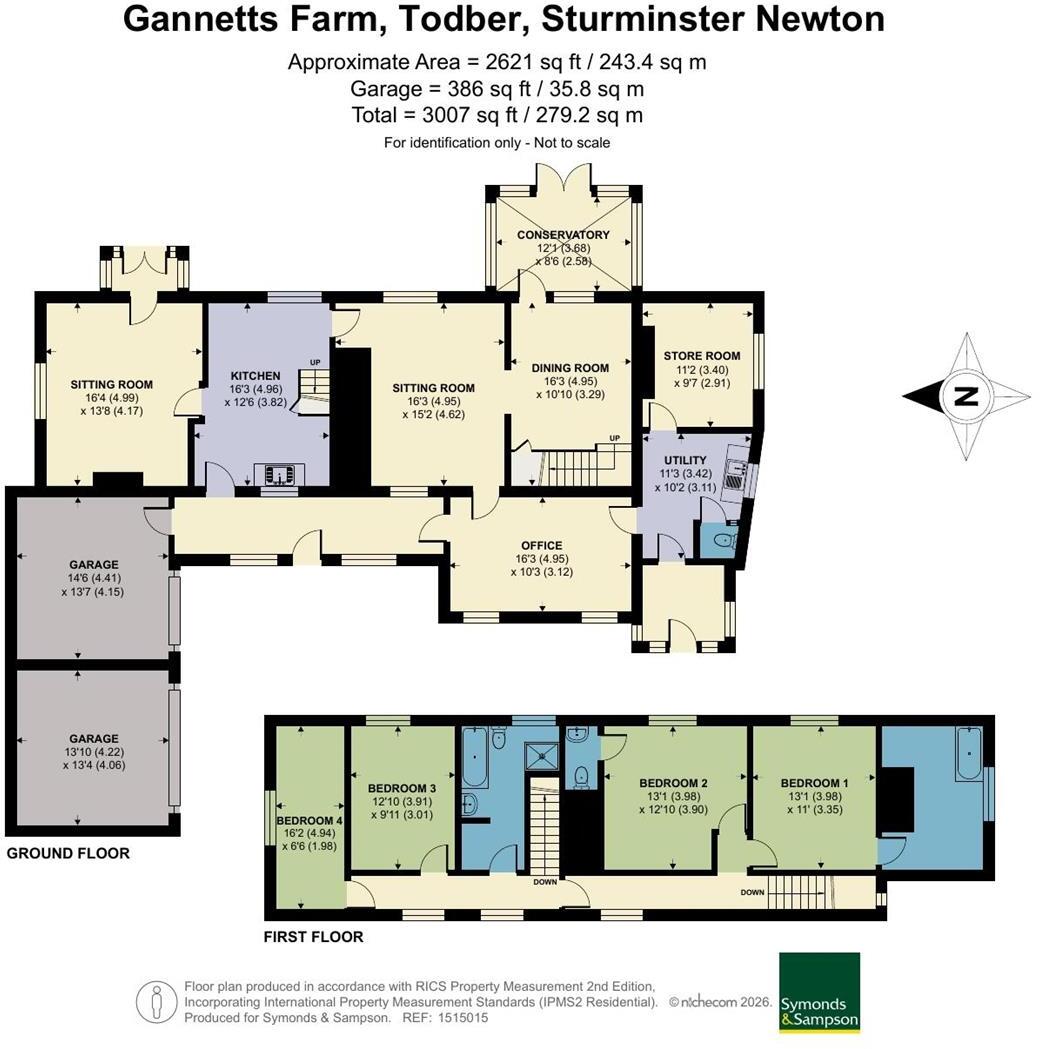 Gannetts, Todber, Sturminster Newton floorplan