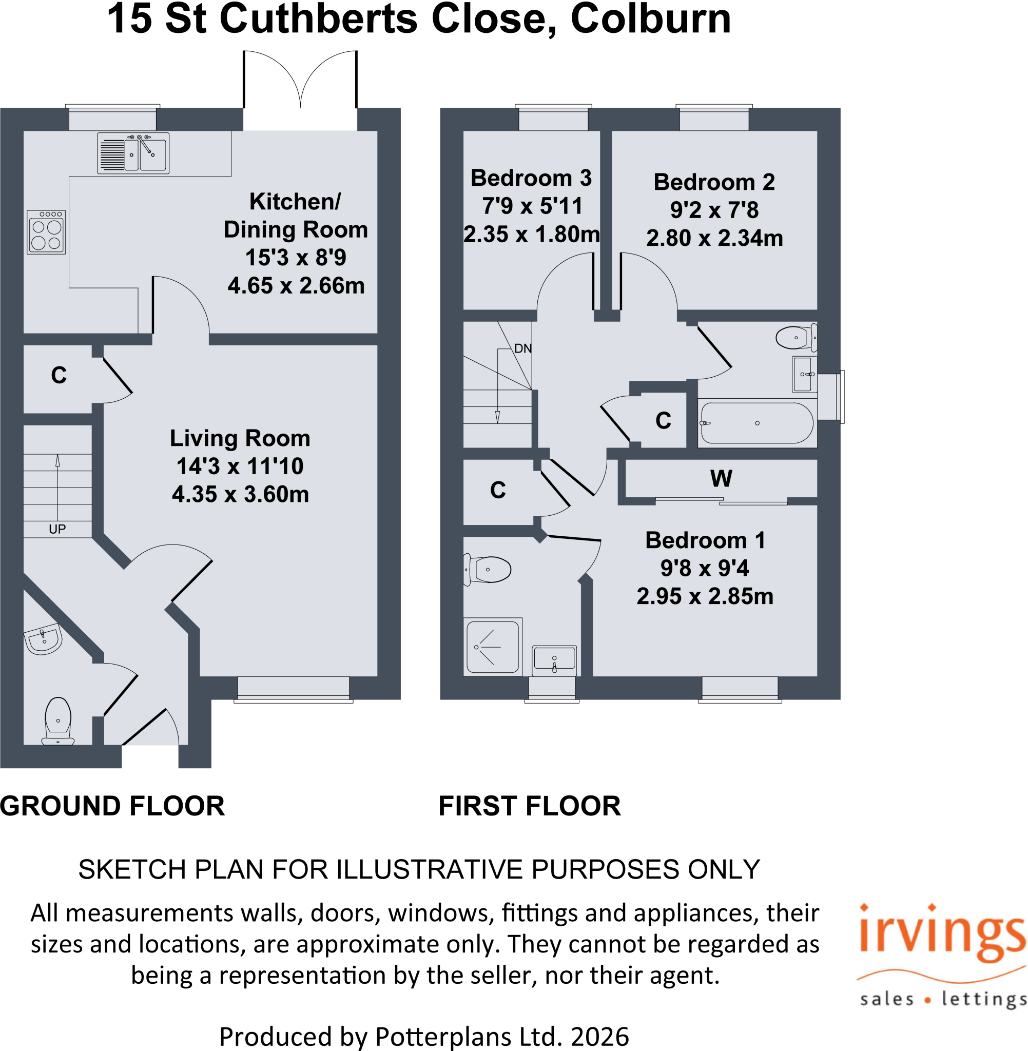 St. Cuthberts Close, Colburn floorplan