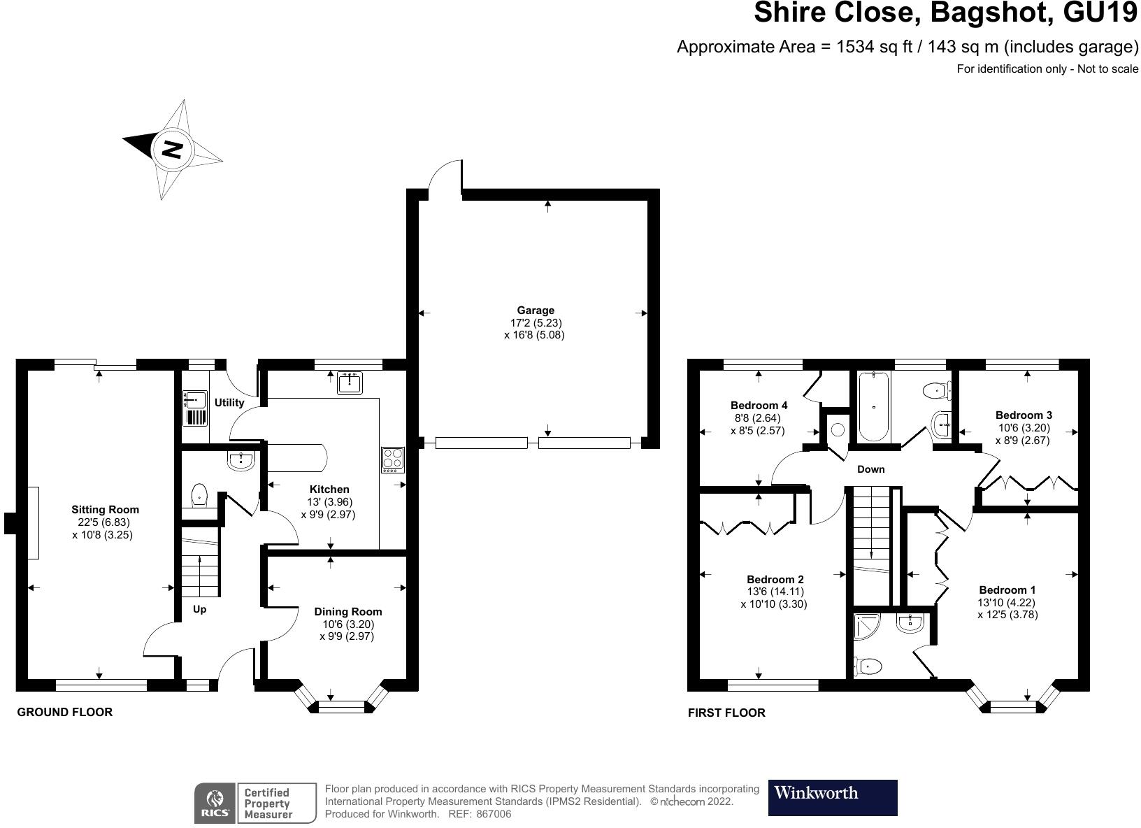 Shire Close, Bagshot, Surrey, GU19 floorplan