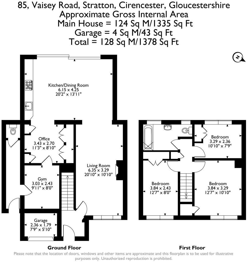 85, Vaisey Road, Stratton, Cirencester floorplan