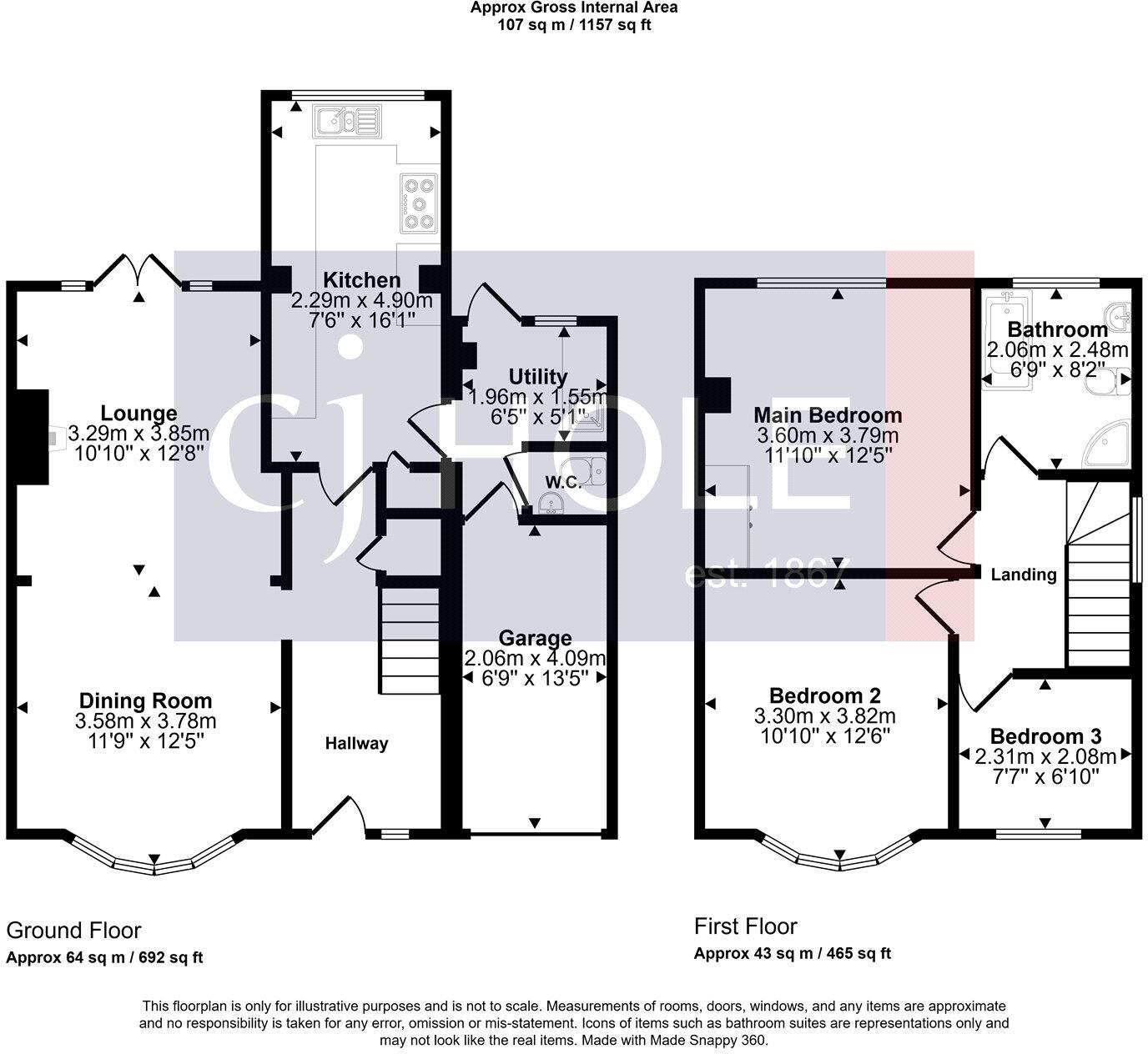 Lynmouth Road, Hucclecote, GL3 floorplan