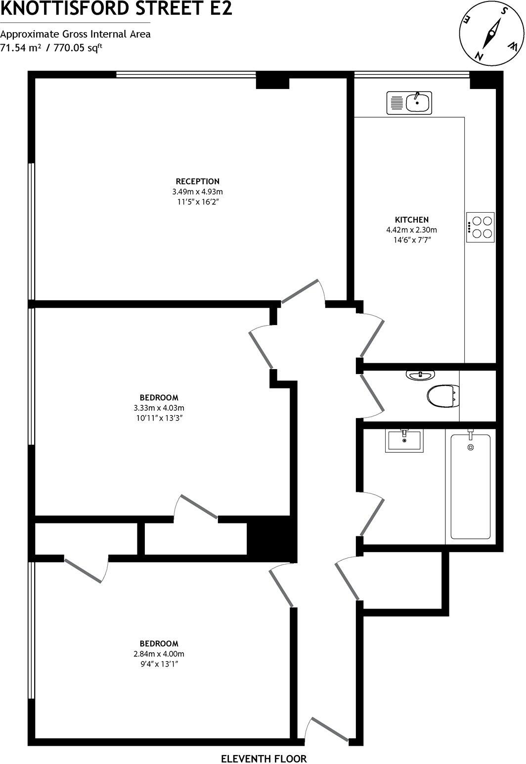 Tuscan House, 16 Knottisford Street, Bethnal Green, London, E2 floorplan