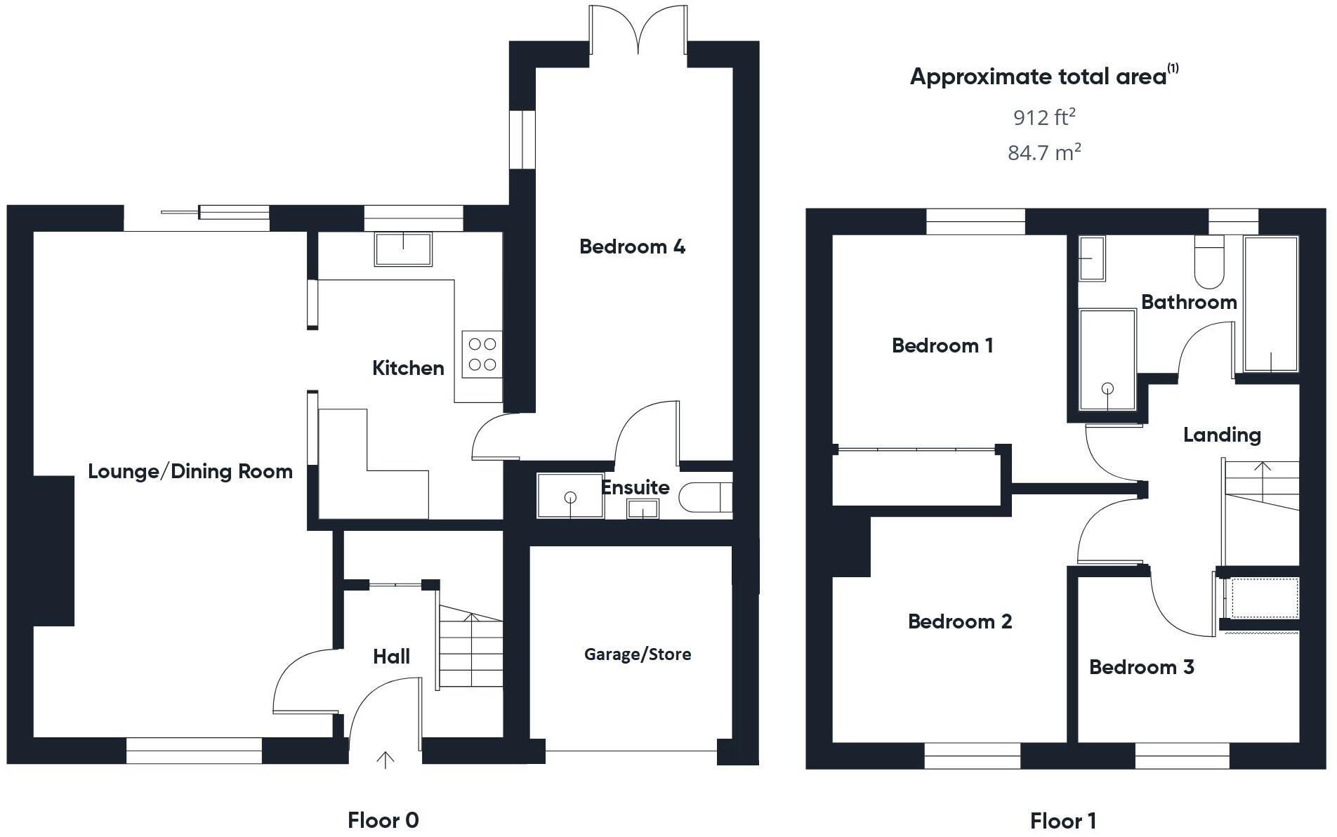 11, St. Johns Drive, Bradworthy floorplan