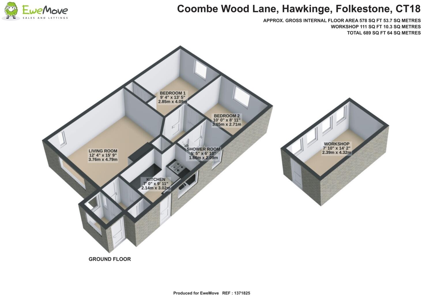 Coombe Wood Lane, Hawkinge, CT18 floorplan