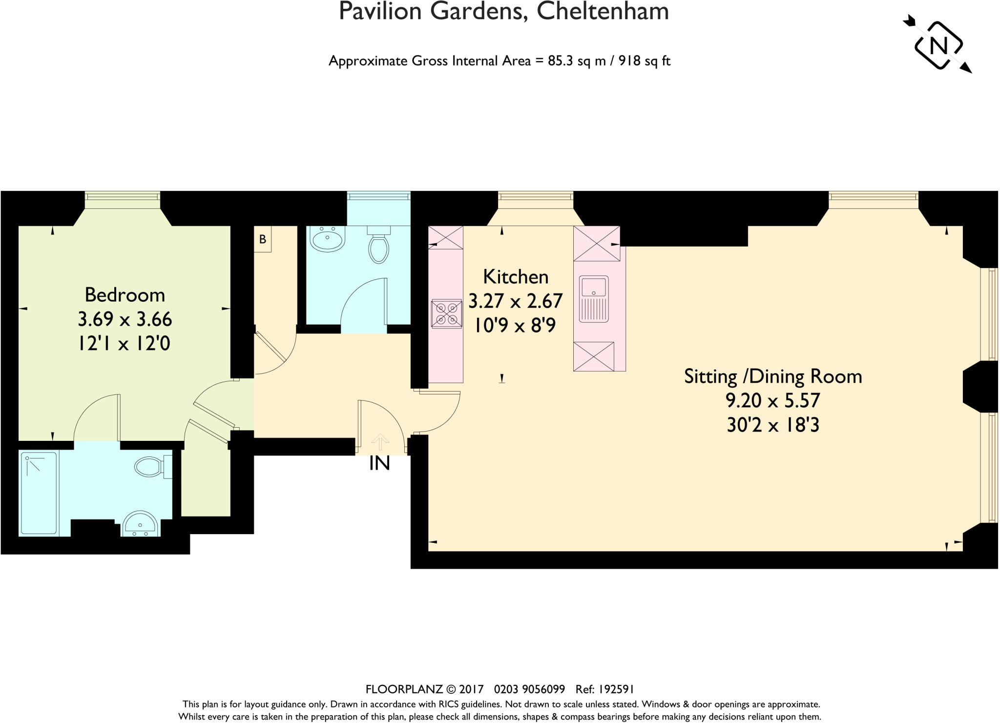 Pavilion Gardens Cheltenham GL50 floorplan