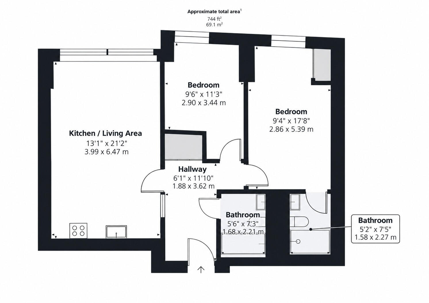 City Loft, Salford, Salford, Lancashire, M50 floorplan