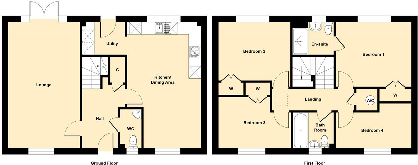 Plot 87, The Cedar, Valley View, Harleston floorplan