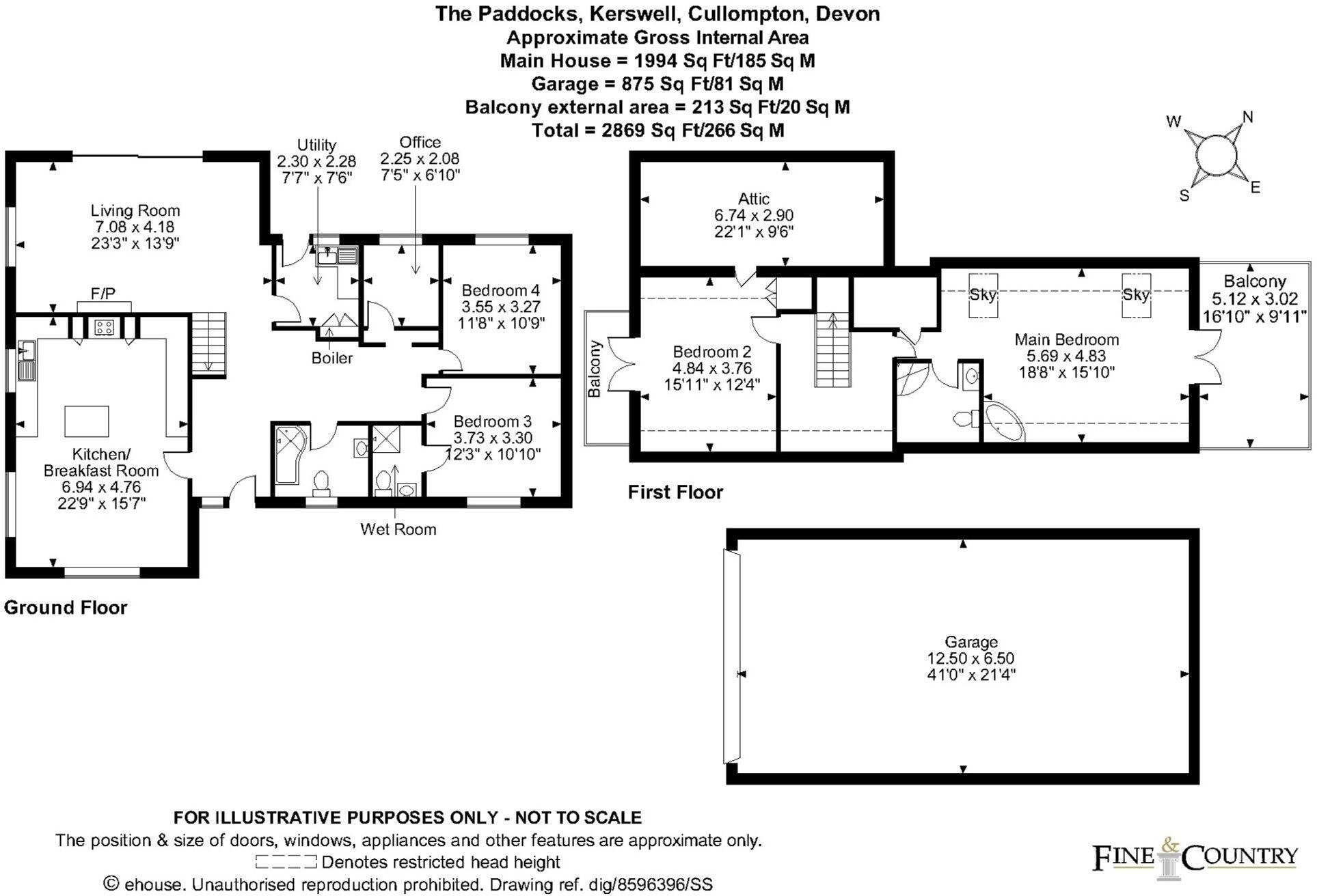 Kerswell, Cullompton, EX15 floorplan