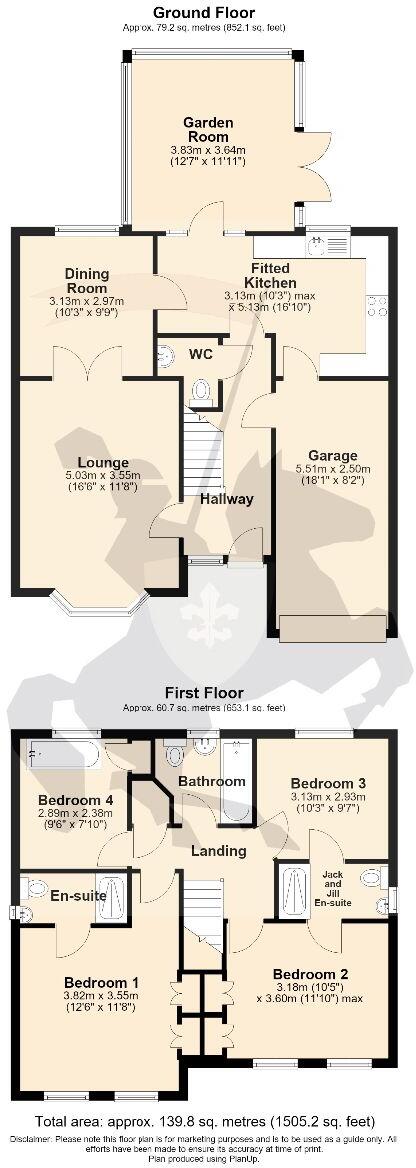 4 Bed, 3 Bath Detached - Heathcote, Warwick floorplan