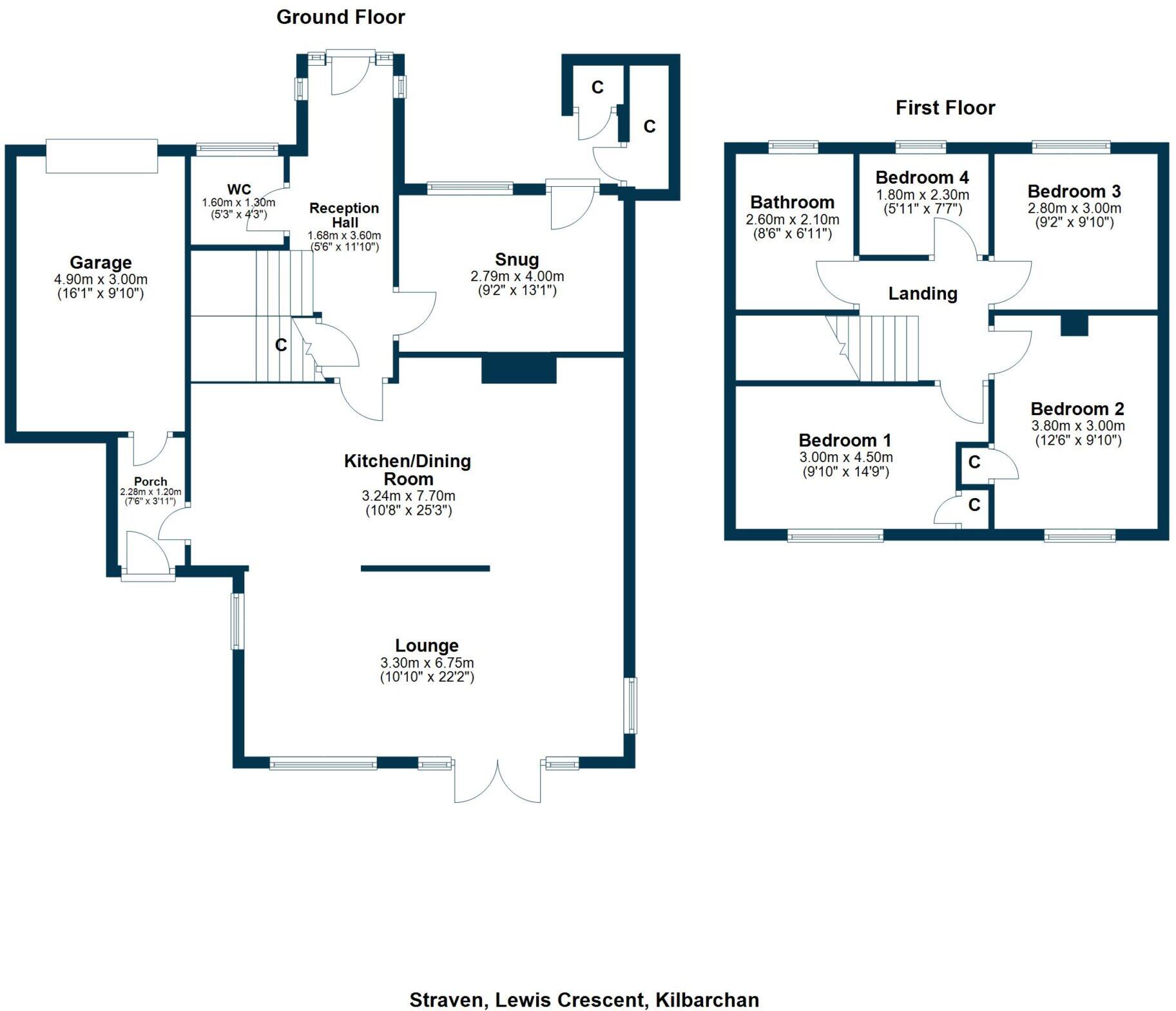 Lewis Crescent, Kilbarchan floorplan