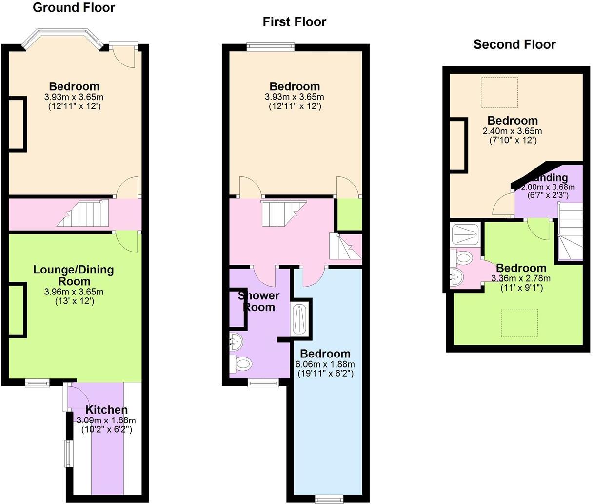 95 Sackville Road, Crookes, Sheffield floorplan