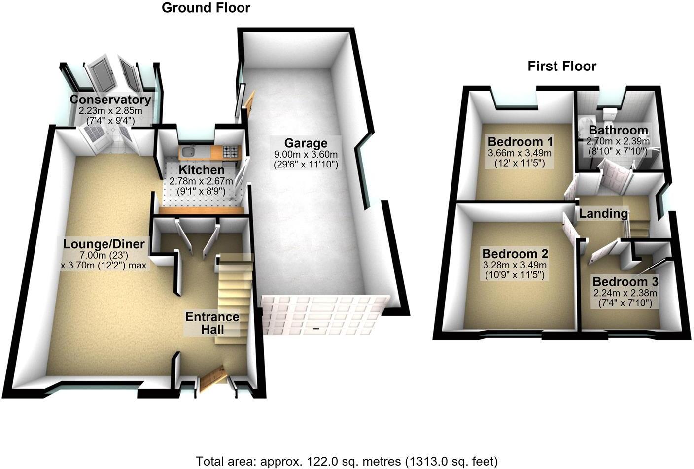 White Rose Avenue, Garforth, Leeds floorplan