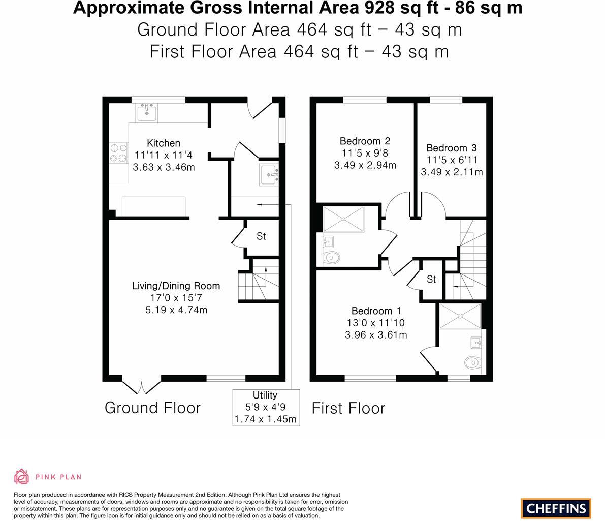 Wesley Way, Witchford floorplan