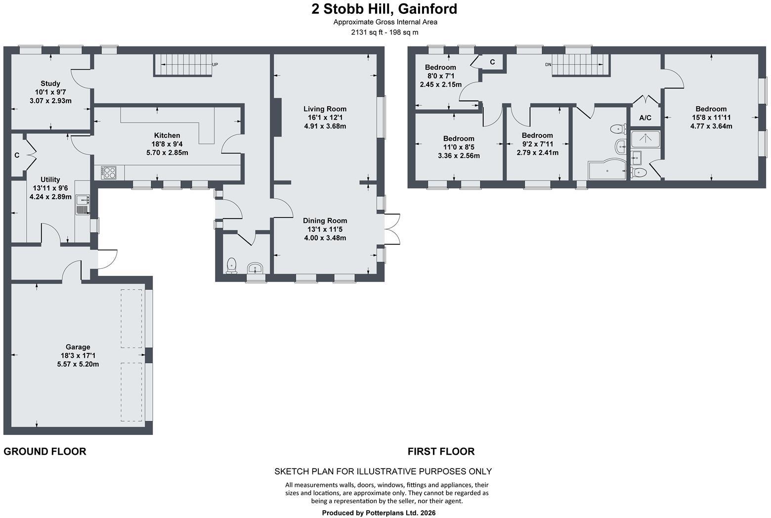 Town End House, 2 Stobb Hill, Gainford, County Durham floorplan