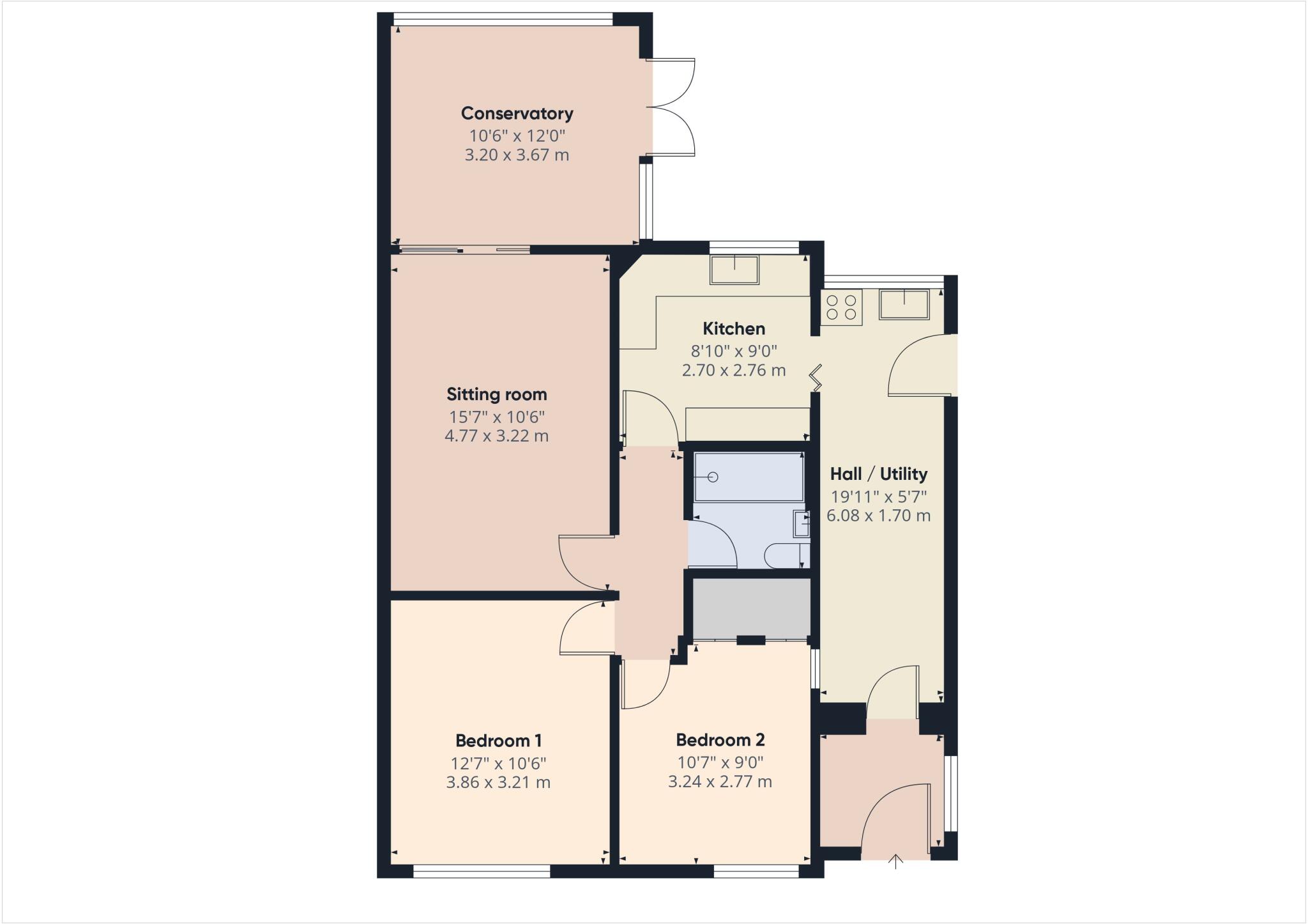Bonville Crescent, Tiverton, Devon, EX16 floorplan