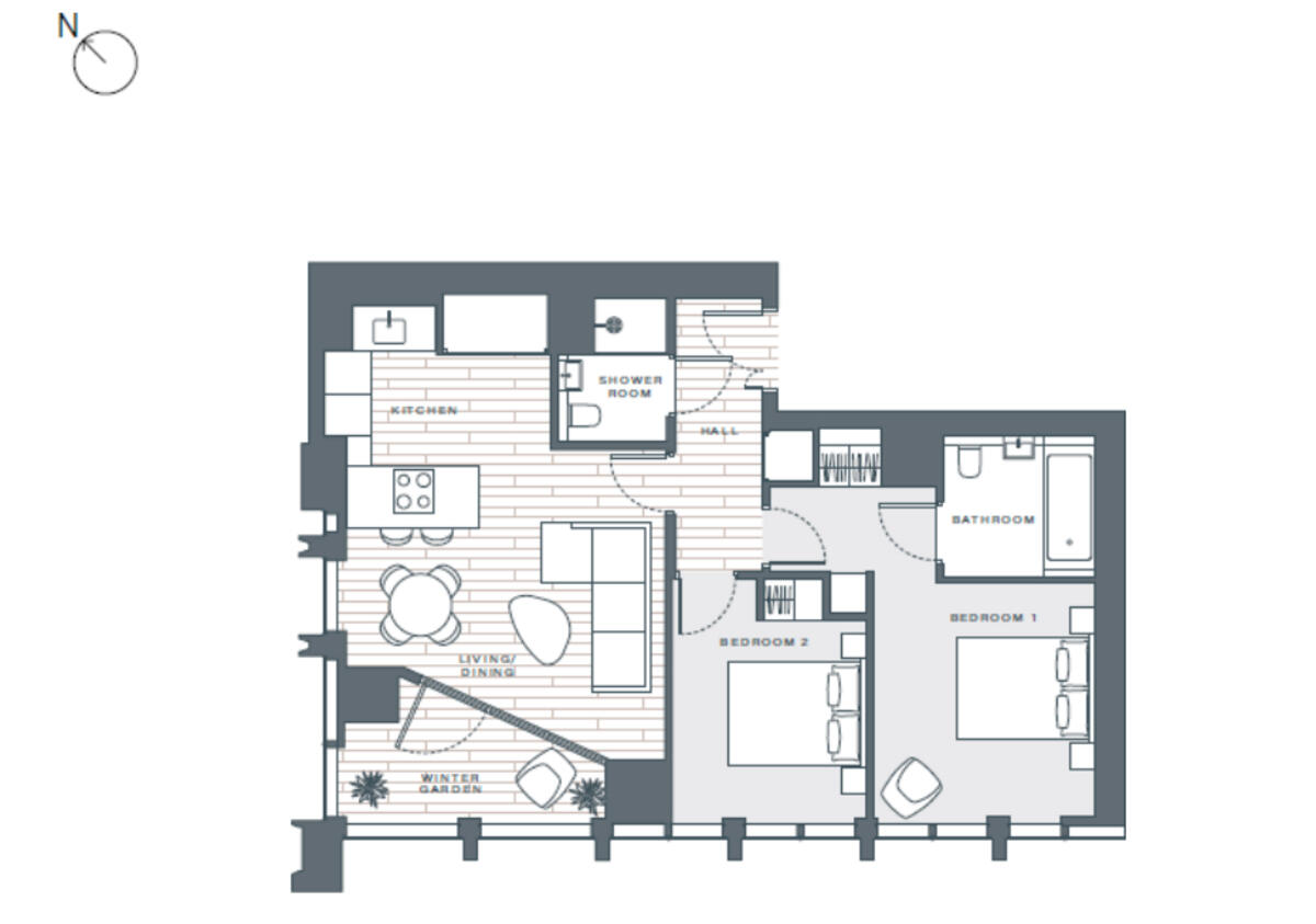 1 Nine Elms Lane, London, SW8 floorplan