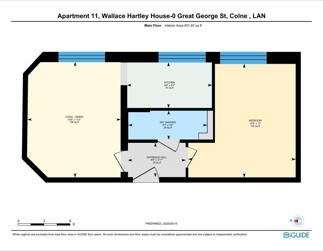 Apt 11 Great George Street, Colne, Lancashire, BB8 floorplan