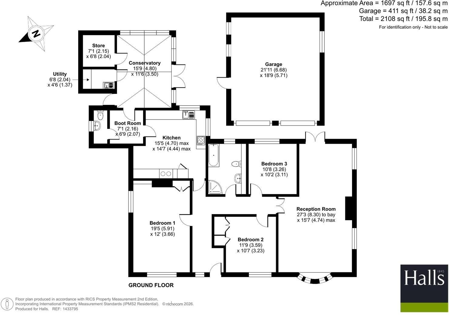 Heathwood Road, Higher Heath. floorplan